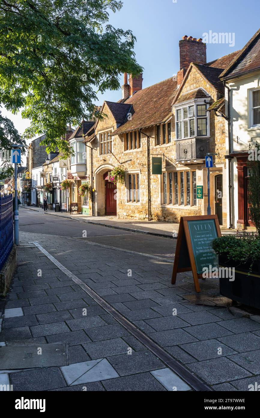 Cheap Street dans le centre-ville de Sherborne, Sherborne, Dorset, Angleterre, Royaume-Uni Banque D'Images