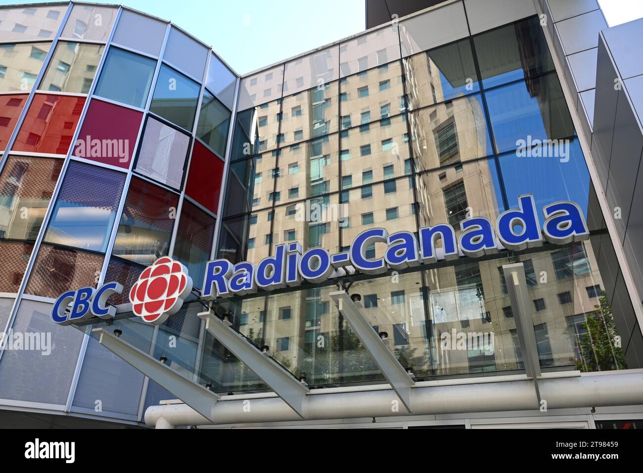 Vancouver, C.-B., Canada - 15 août 2023 : l'immeuble de radio-Canada de CBC à Vancouver. Banque D'Images Vancouver, C.-B., Canada - 15 août 2023 : l'immeuble de radio-Canada de CBC à Vancouver. Banque D'Images