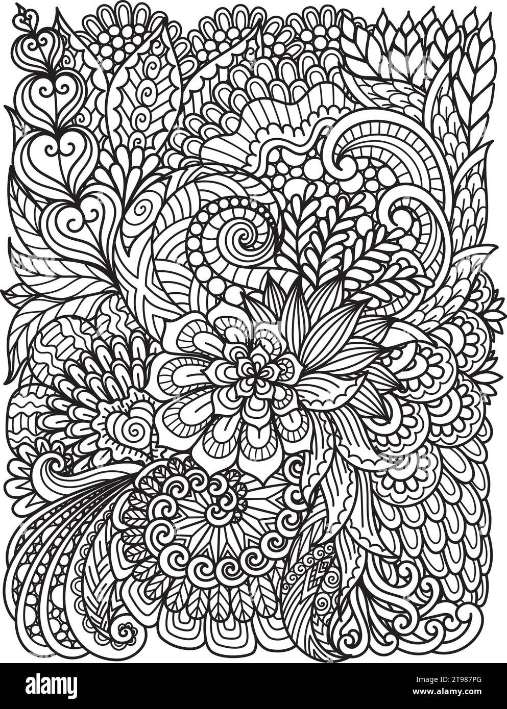 Fleurs inspirées de Zentangle pour la page de coloriage, gravure, découpe au laser et ainsi de suite. Epaisseur des lignes modifiable. Illustration vectorielle. Illustration de Vecteur Fleurs inspirées de Zentangle pour la page de coloriage, gravure, découpe au laser et ainsi de suite. Epaisseur des lignes modifiable. Illustration vectorielle. Illustration de Vecteur