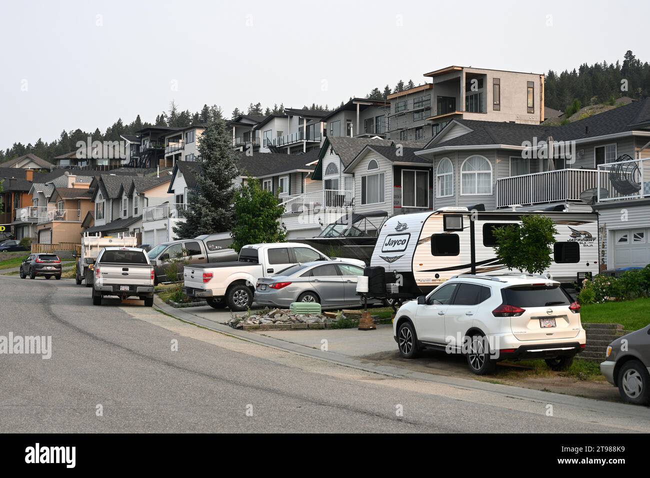 Kamloops, BC, Canada - 14 juillet 2023 : rue de Kamloops, Canada. Banque D'Images