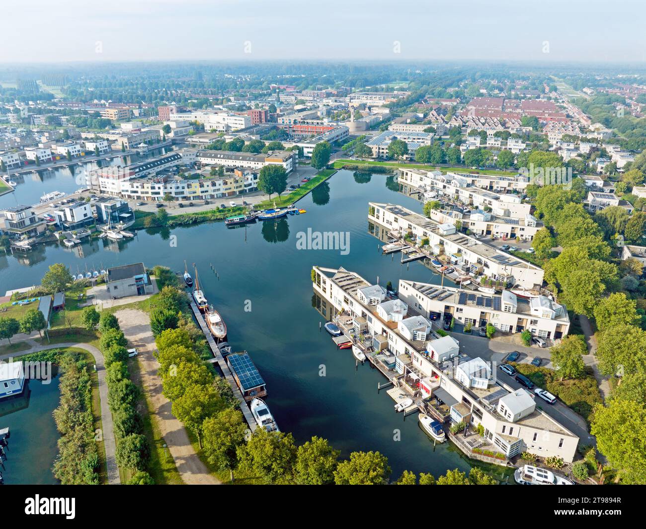 Aérien de la ville Zeewolde aux pays-Bas Banque D'Images