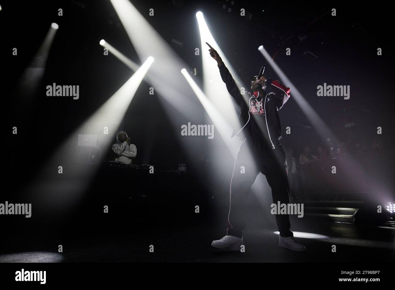 Londres, Angleterre, 22 novembre 2023. Unknown T (Daniel Richie Lena), rappeur britannique, joue un concert à Koko, Londres. Banque D'Images