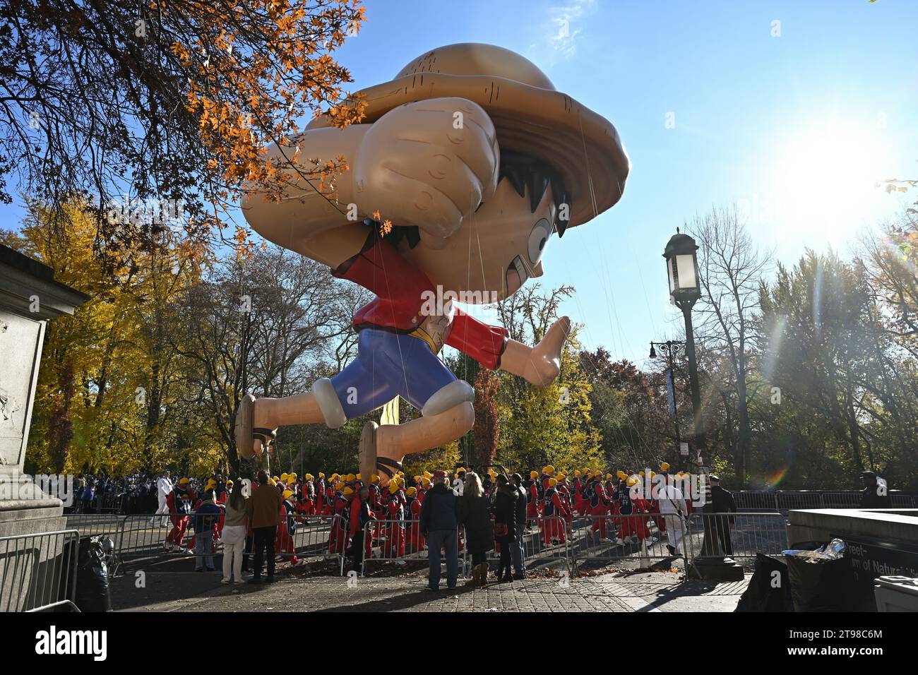 Monkey D. Luffy en montgolfière lors de la parade du jour de Thanksgiving de Macy 2023 le 23 novembre 2023 à New York. Banque D'Images