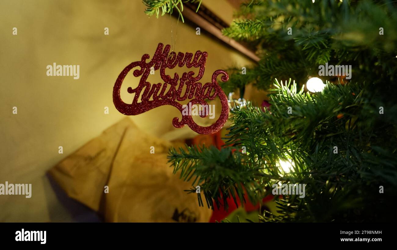 Joyeux Noël ornement Banque D'Images