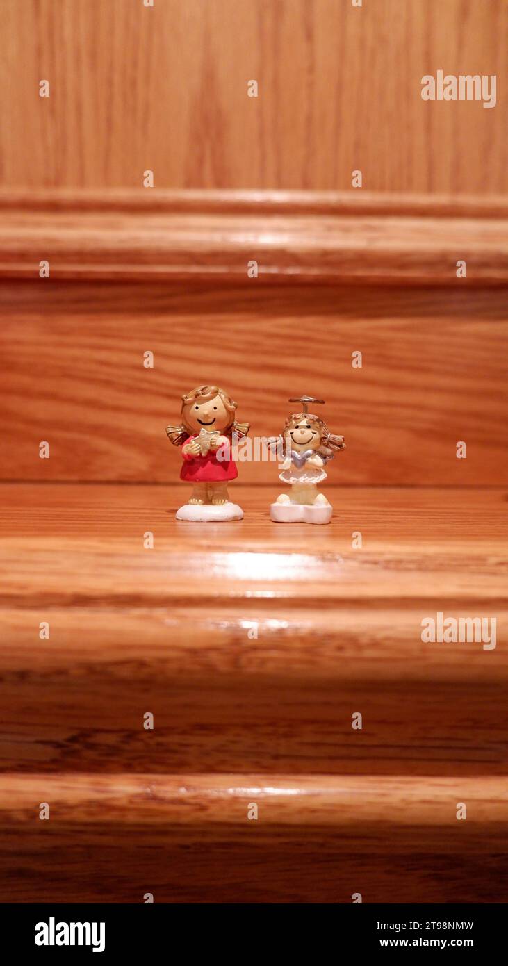 Petits anges de Noël Banque D'Images