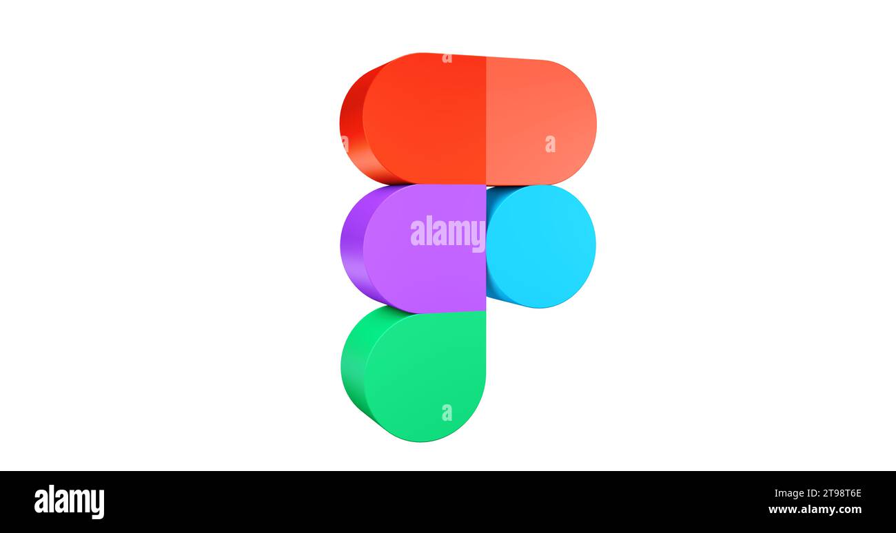 Figma, logos de médias sociaux présentation visuelle - conception d'arrière-plan. Banque D'Images