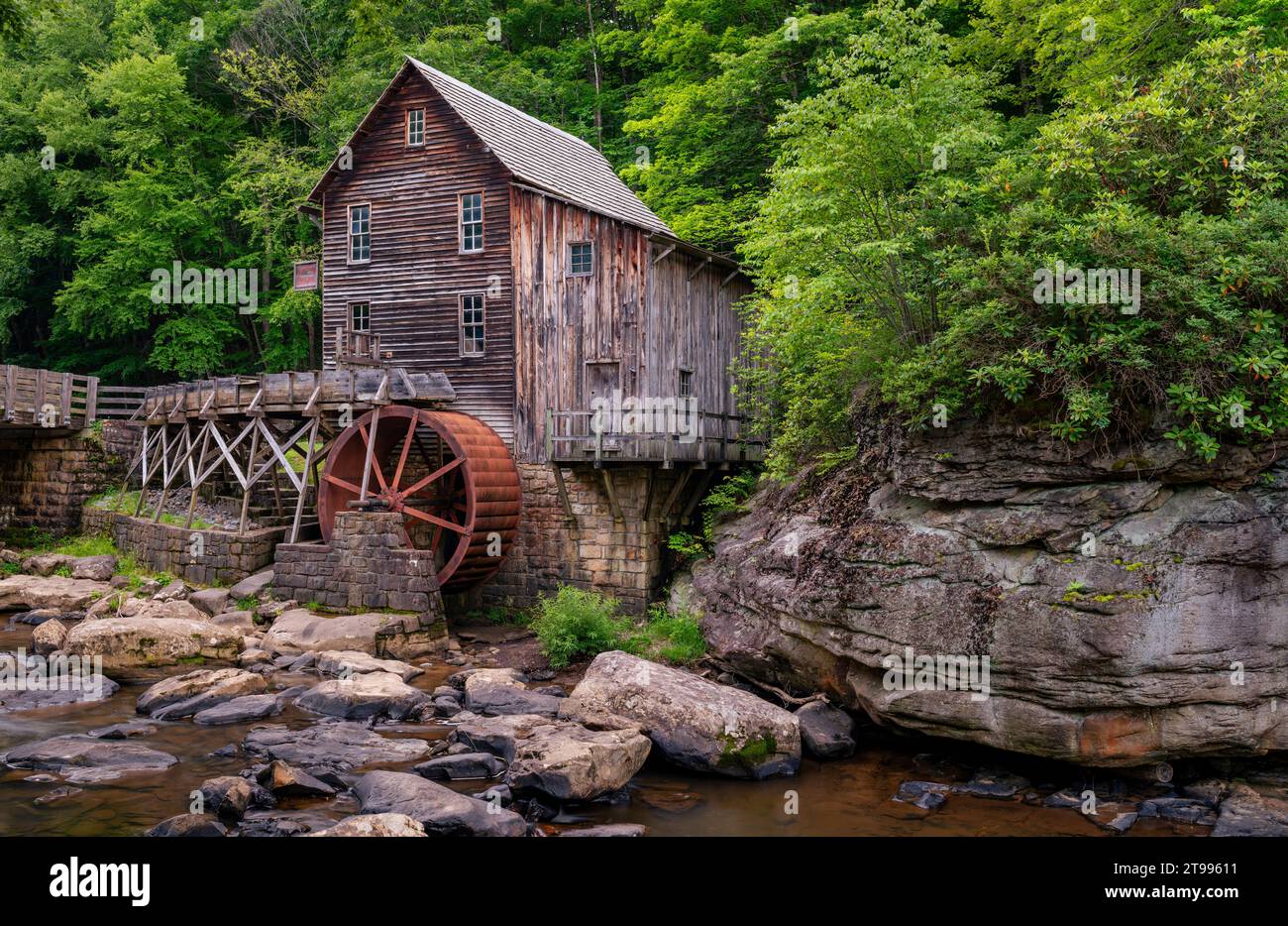 Grist Mill, Babcock State Park West Virginia Banque D'Images