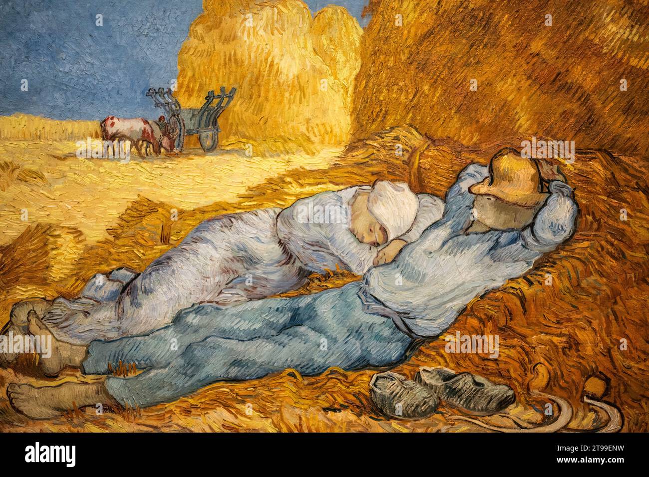 Détail de la peinture de Van Gogh au Musée d'Orsay, Paris, France. Banque D'Images