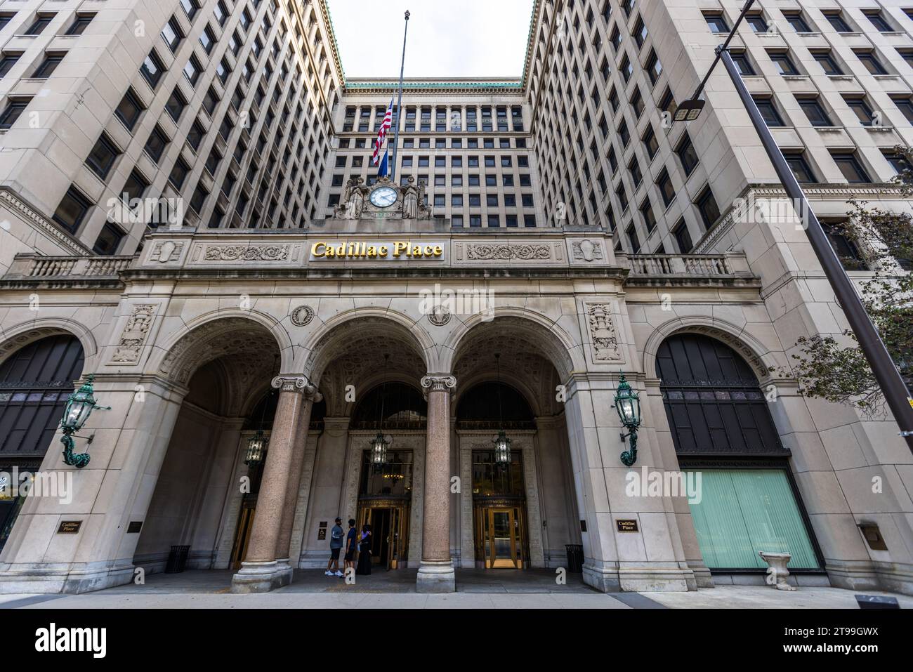 Cadillac place à Detroit, États-Unis Banque D'Images