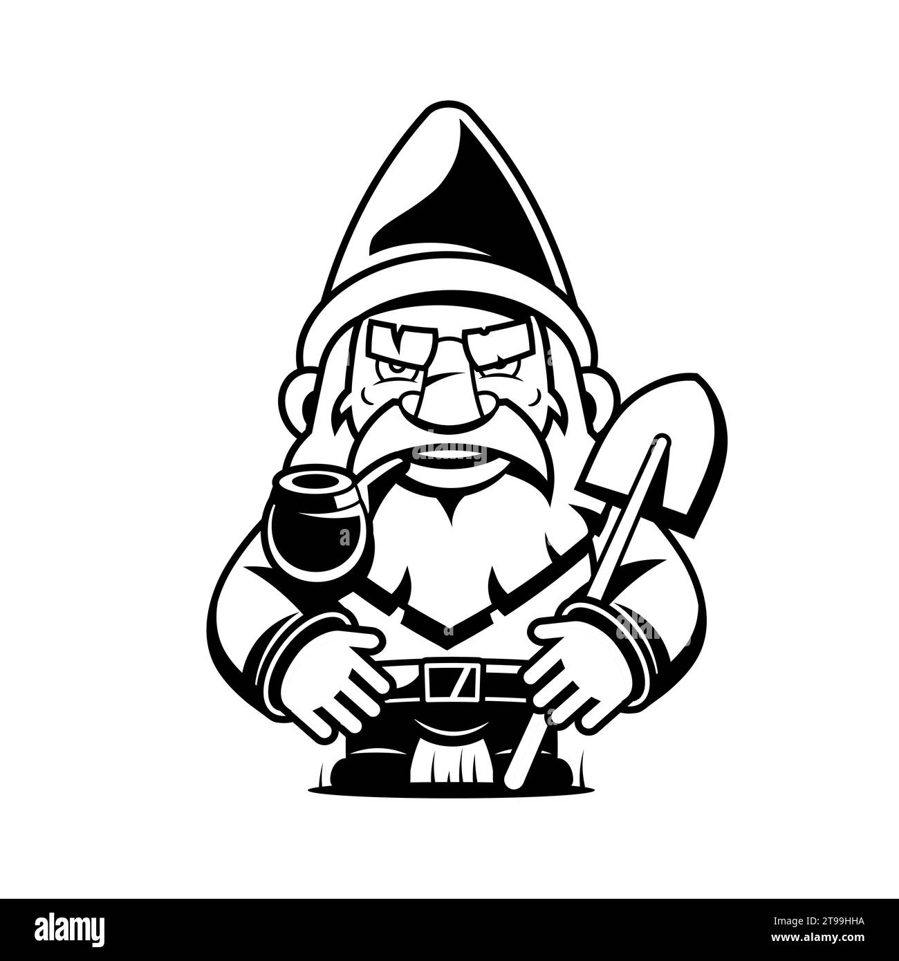 Mignon dessin animé gnome lit un énorme livre. Illustration vectorielle isolée sur fond blanc Illustration de Vecteur