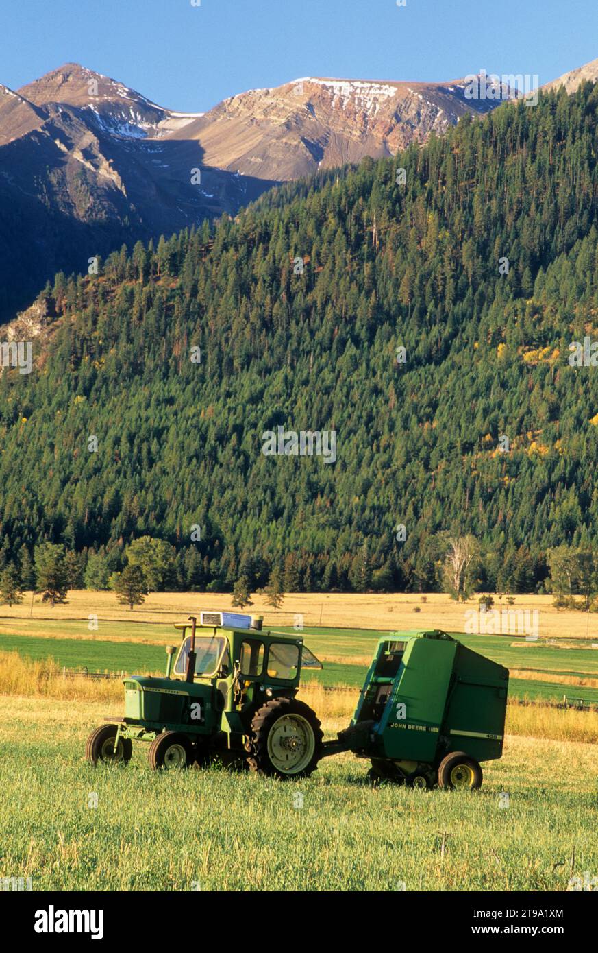 Ranchland au nord d'Enterprise, comté de Wallowa, Oregon Banque D'Images