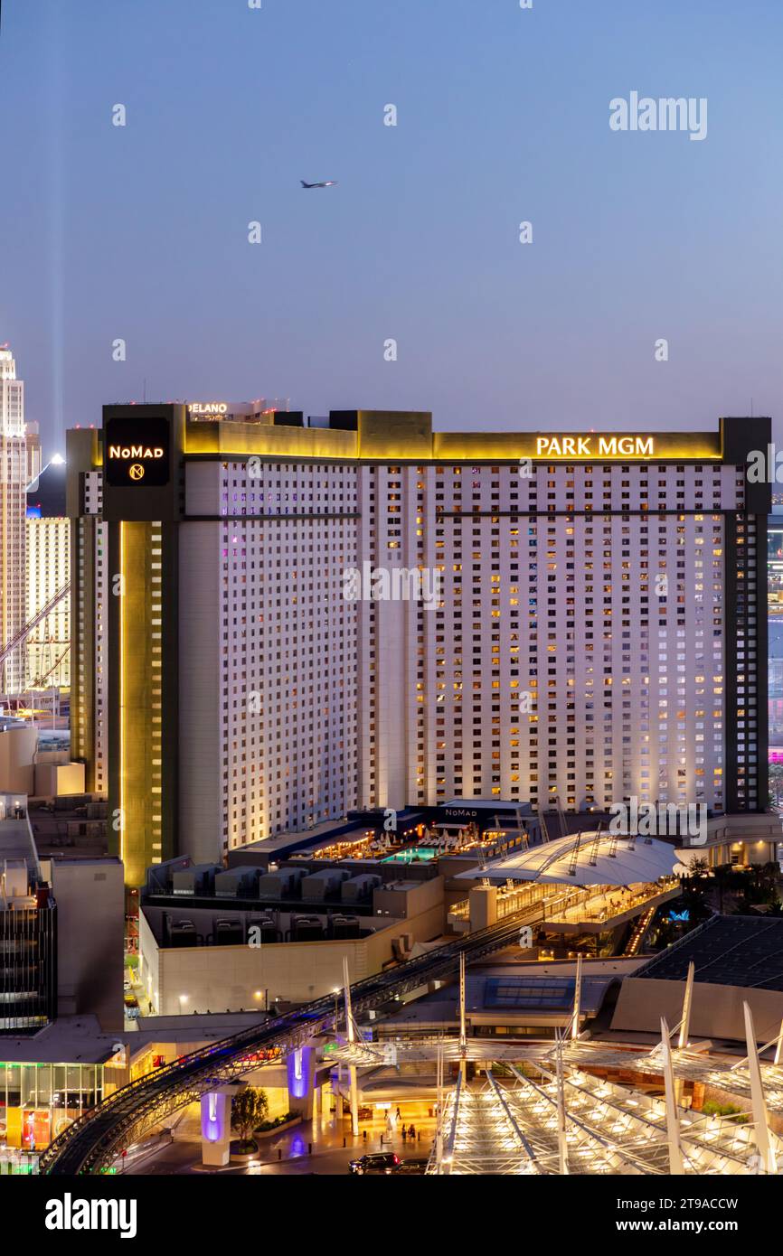 MGM Park la nuit, Las Vegas, Nevada Banque D'Images