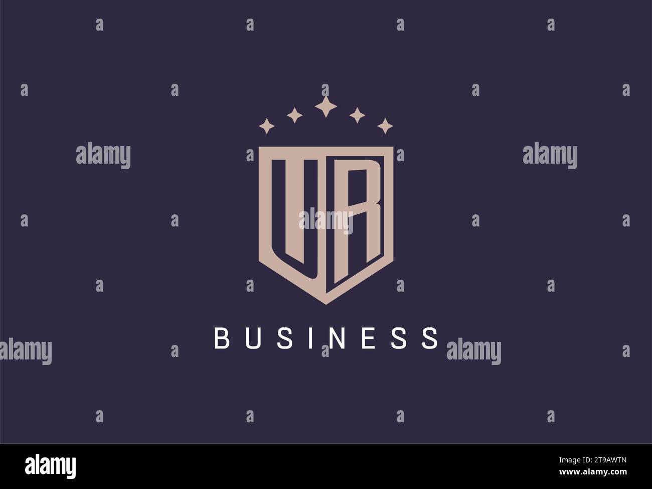 Logo initial de L'écusson Icon style géométrique inspiration Illustration de Vecteur
