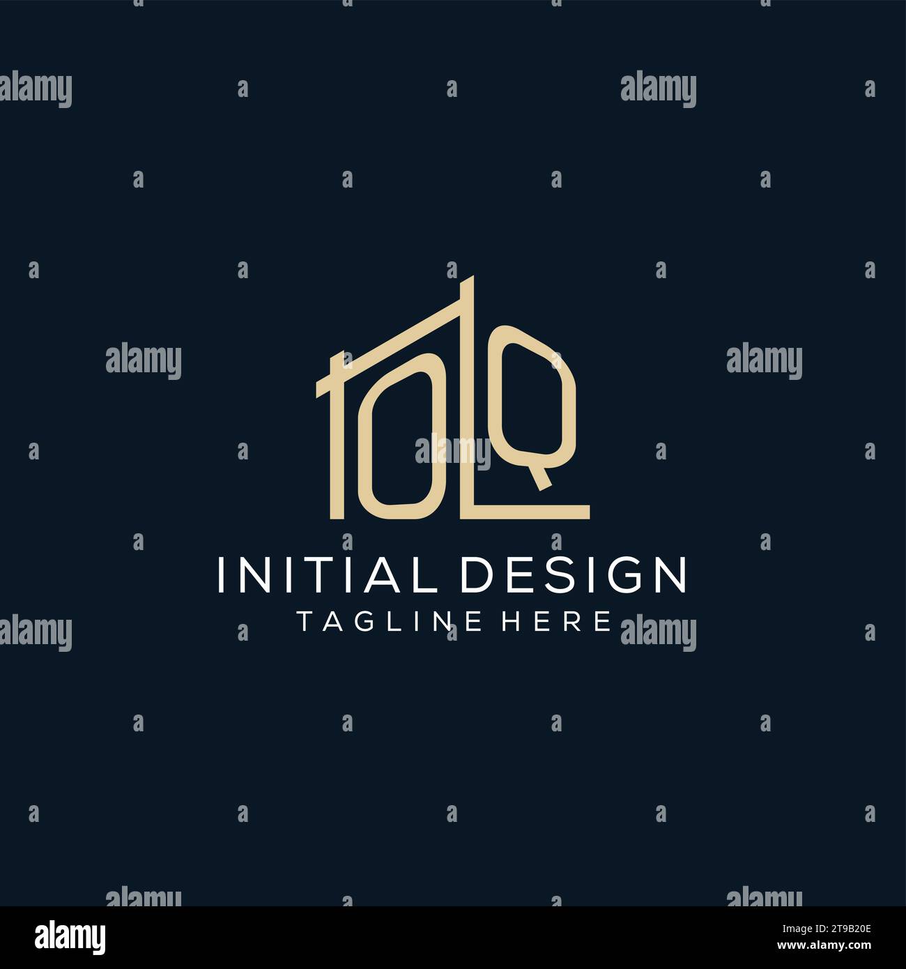 Logo OQ initial, graphique vectoriel de conception de logo architectural et de construction propre et moderne Illustration de Vecteur