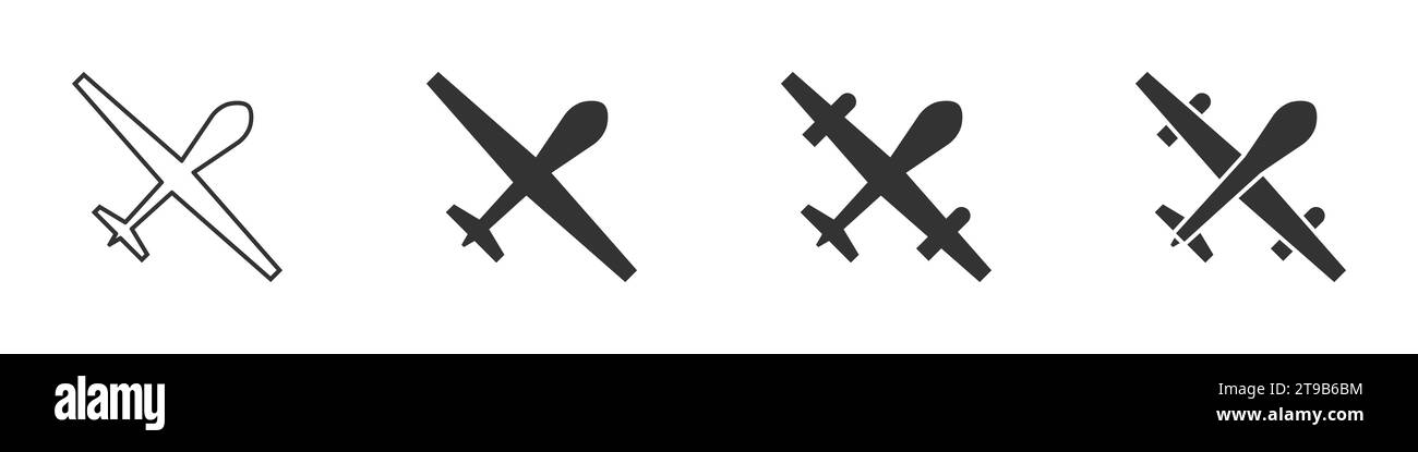 Icône de drone militaire. Illustration vectorielle Illustration de Vecteur