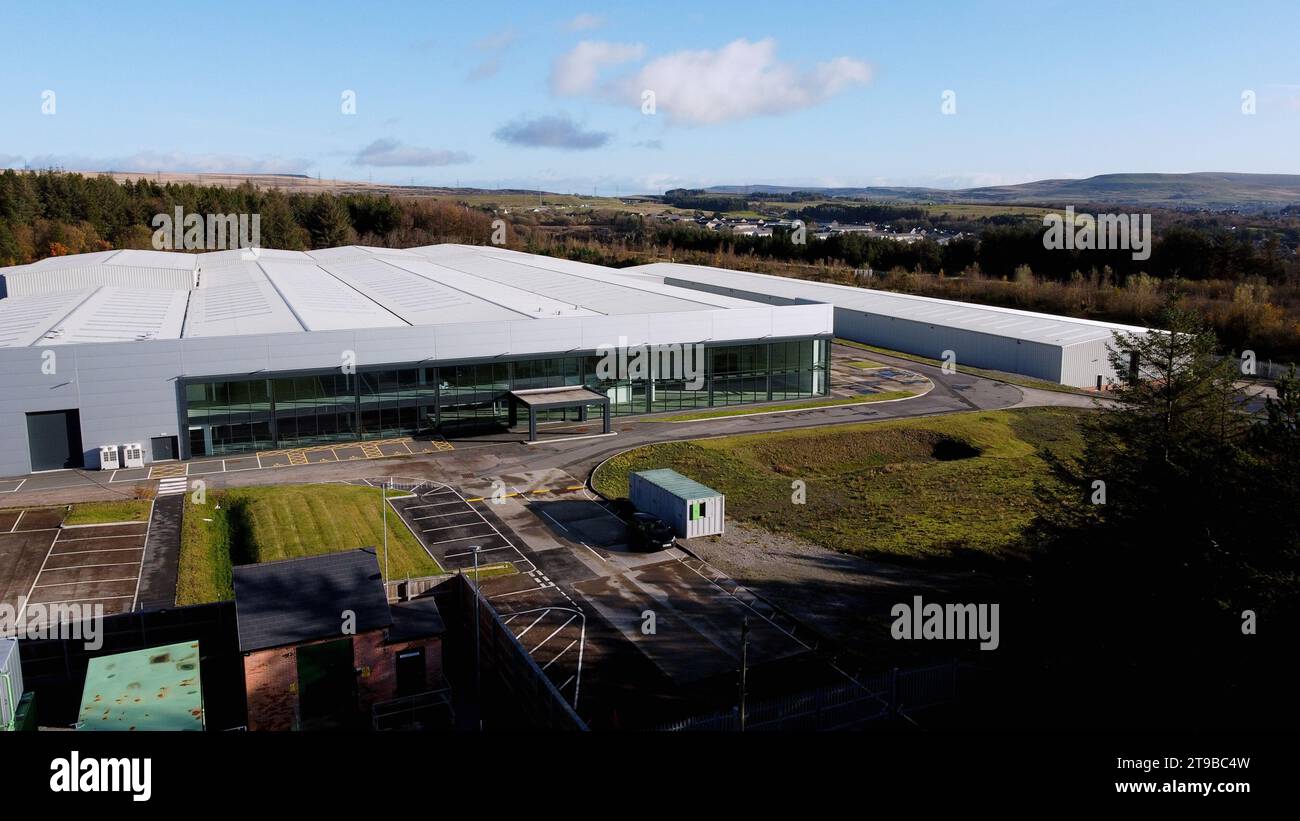 L'usine TVR sur la zone industrielle de Rassau à Ebbw Vale, pays de Galles, Royaume-Uni le site devait être occupé par TVR, une marque britannique de voitures de sport Banque D'Images