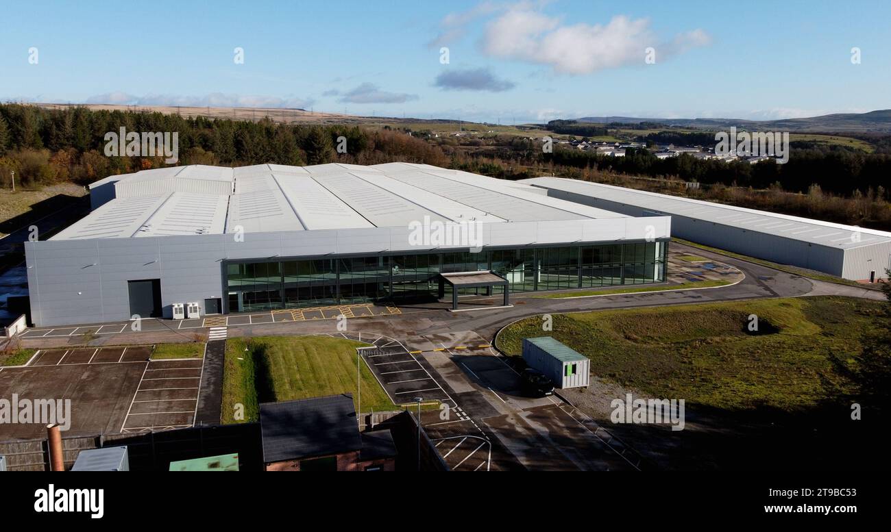 L'usine TVR sur la zone industrielle de Rassau à Ebbw Vale, pays de Galles, Royaume-Uni le site devait être occupé par TVR, une marque britannique de voitures de sport Banque D'Images