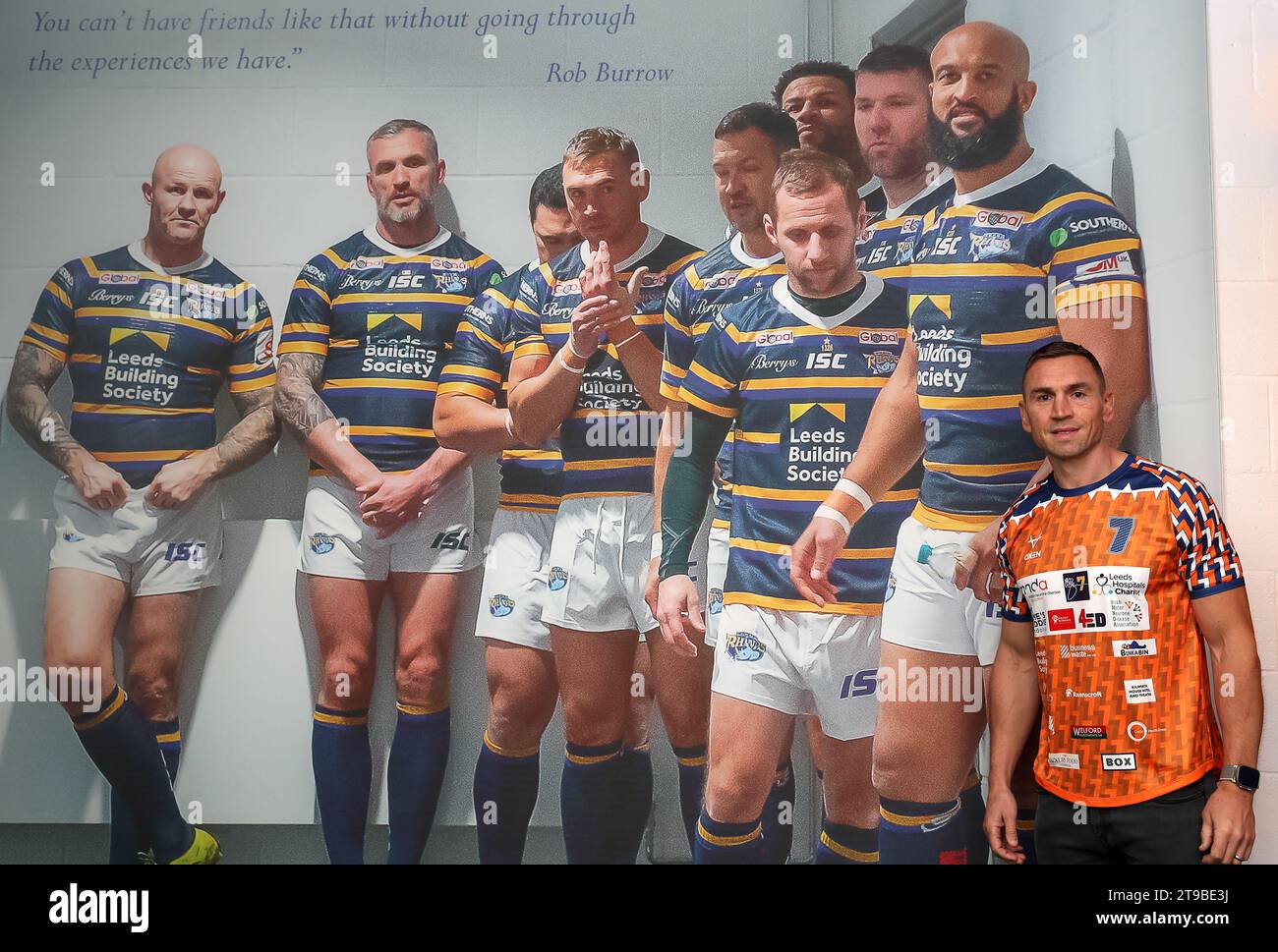 Kevin Sinfield pendant un photocall à Headingley, Leeds. Kevin Sinfield courra une fois de plus sept ultra marathons en sept jours le mois prochain, alors qu’il poursuit sa campagne de collecte de fonds et de sensibilisation pour aider les personnes touchées par la maladie du motoneurone. Date de la photo : Vendredi 24 novembre 2023. Banque D'Images