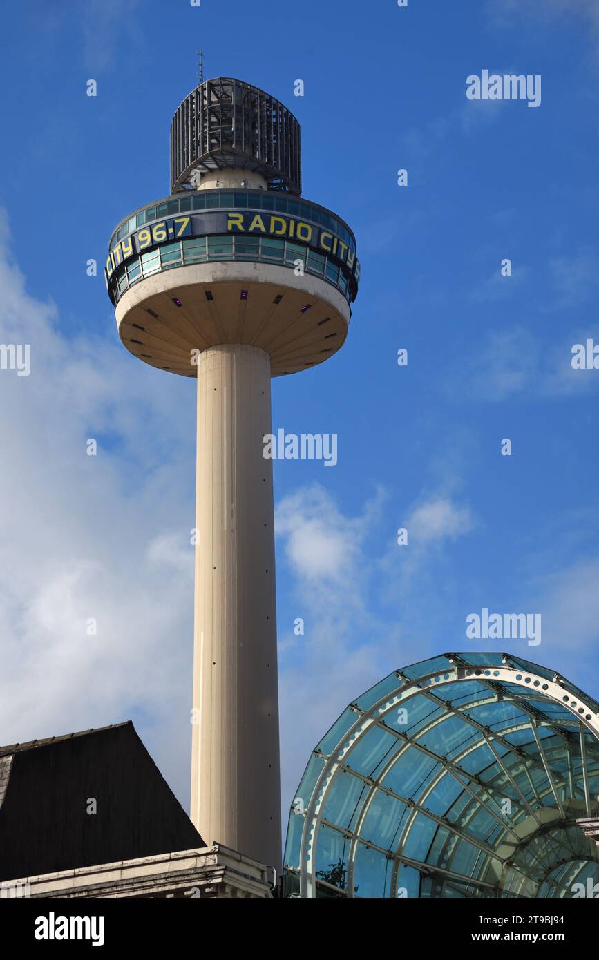 Beacon Viewing Gallery (1969) ou observation Tower, alias radio City Tower, St. John's Beacon ou St. John's Tower Liverpool Banque D'Images