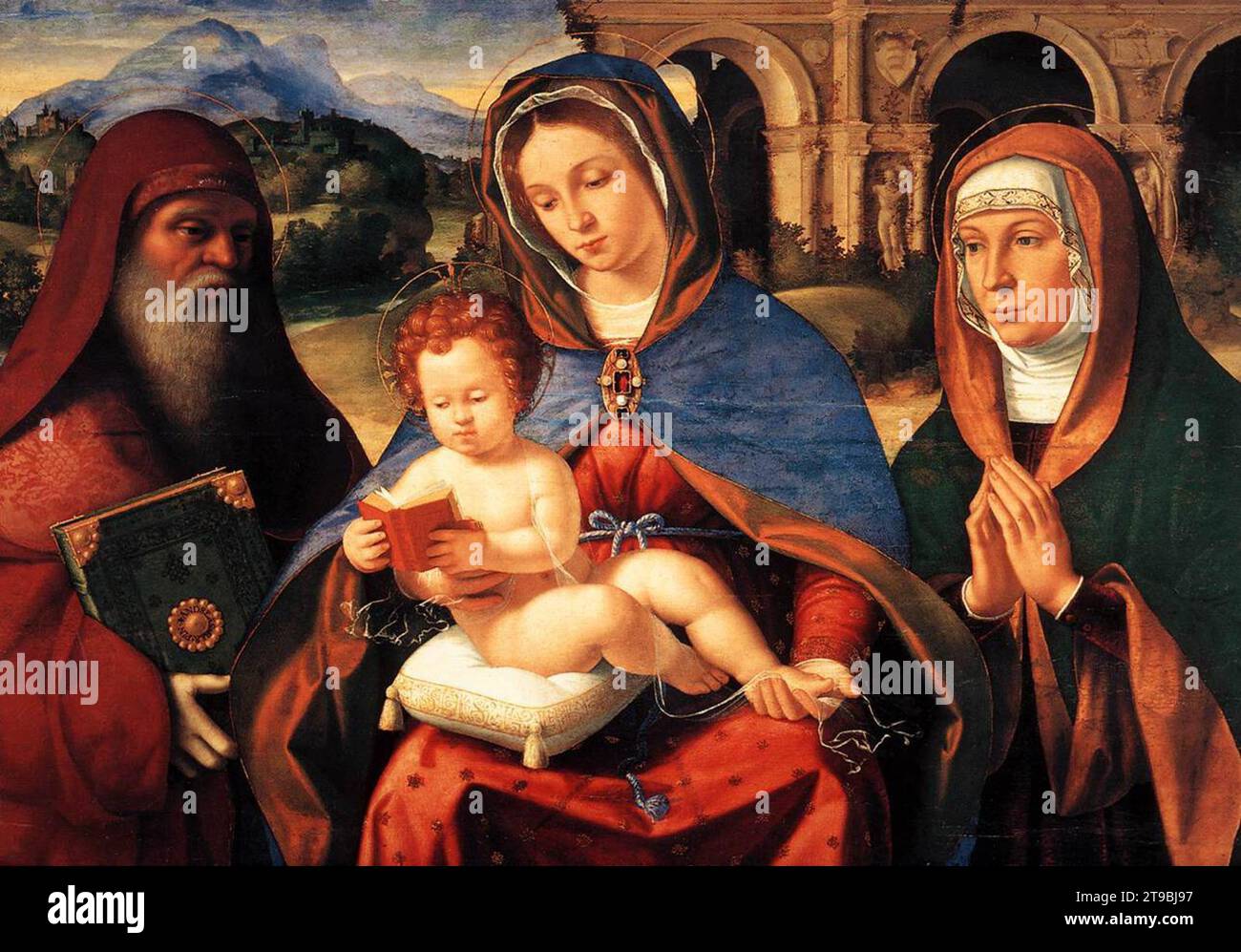 Madonna Baglioni 1515-20 par Andrea Previtali Banque D'Images