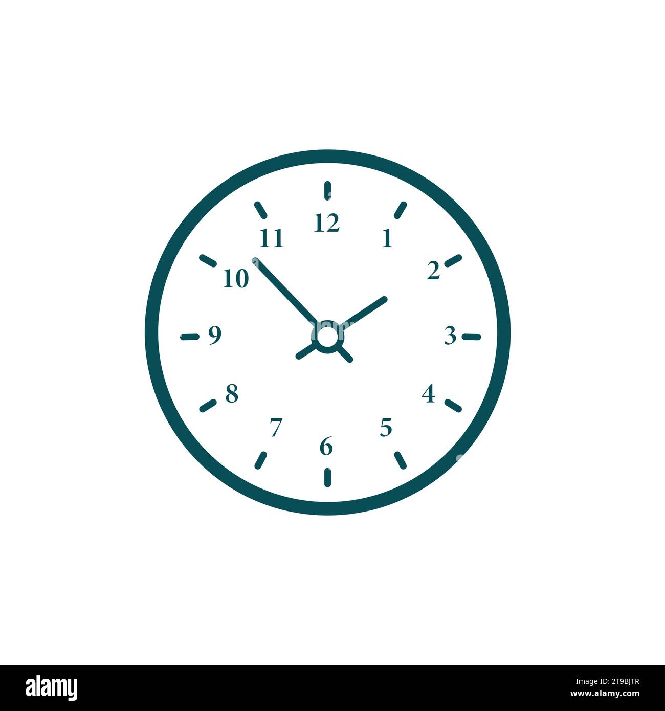 Vecteur d'icône d'horloge isolé. Icône d'horloge avec fond blanc Illustration de Vecteur