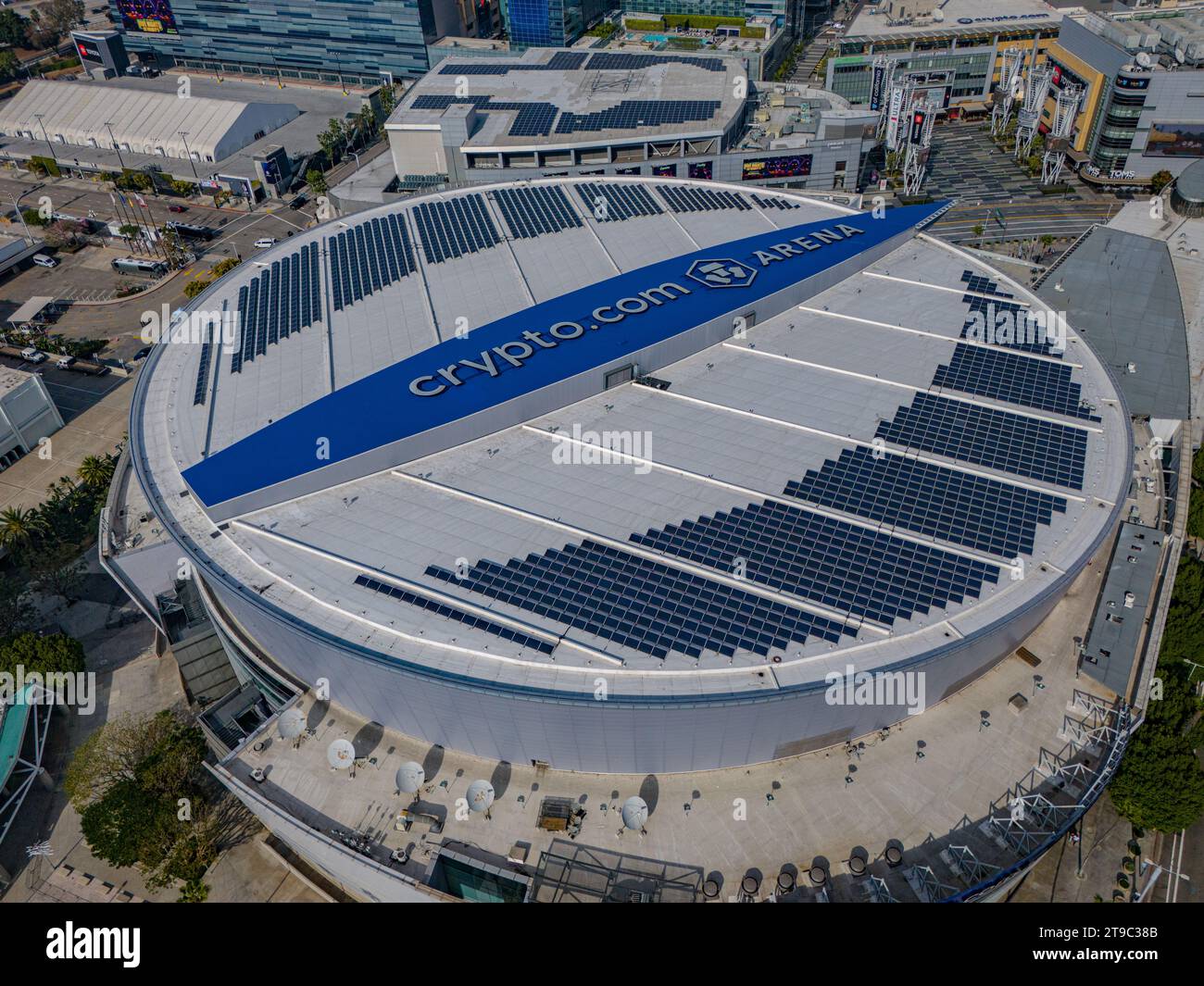 Crypto.com Arena in Downtown Los Angeles vue aérienne - LOS ANGELES,  ÉTATS-UNIS - 5 NOVEMBRE 2023 Photo Stock - Alamy