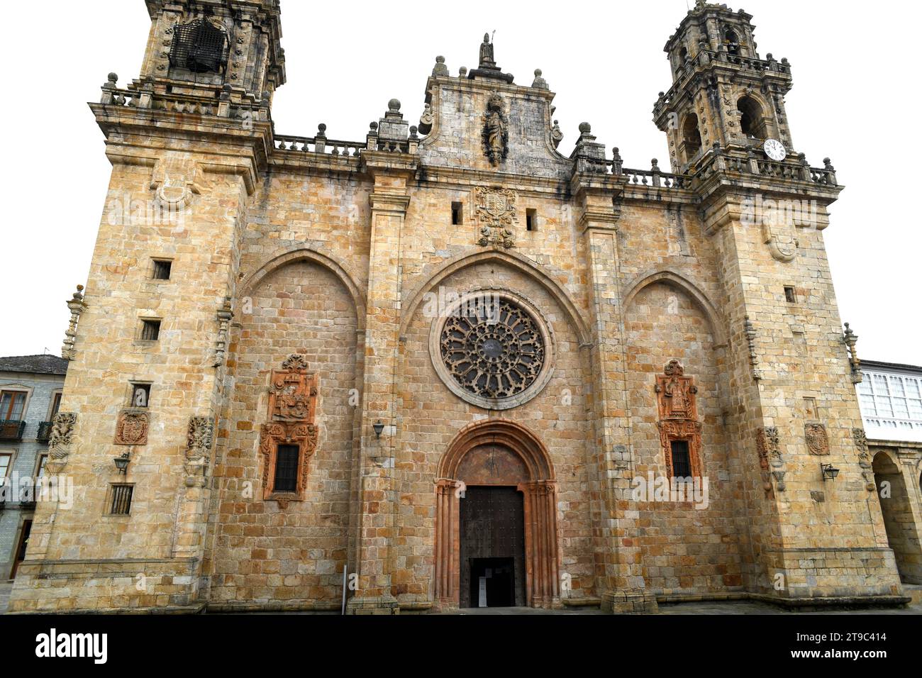 Cathédrale de Mondonedo, romane, gothique et baroque.Chemin de Saint James.Lugo, Galice, Espagne. Banque D'Images