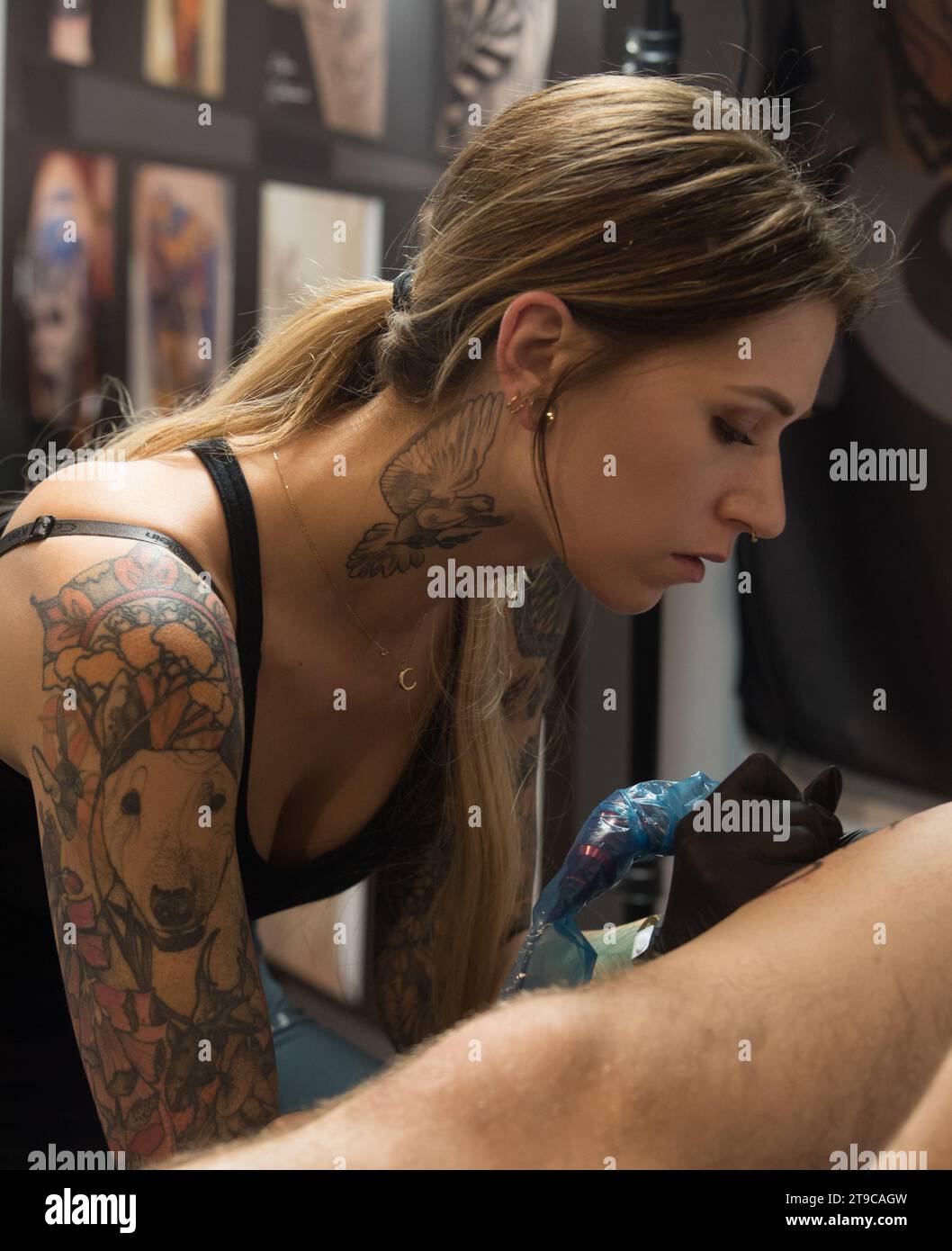 Varsovie. Pologne. 2019 Warsaw Tattoo Days 2019 Banque D'Images