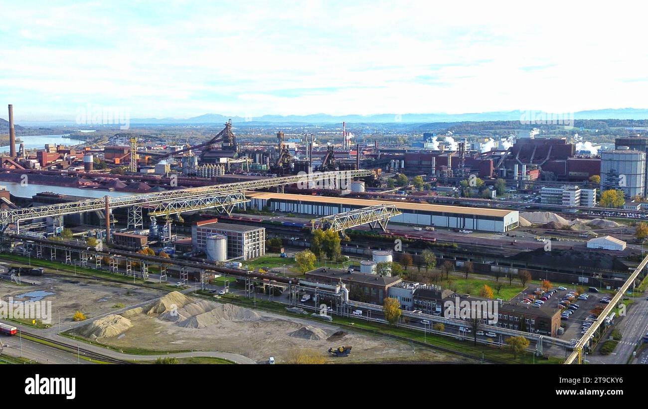 Aciérie Voestalpine à Linz, haute-Autriche Banque D'Images