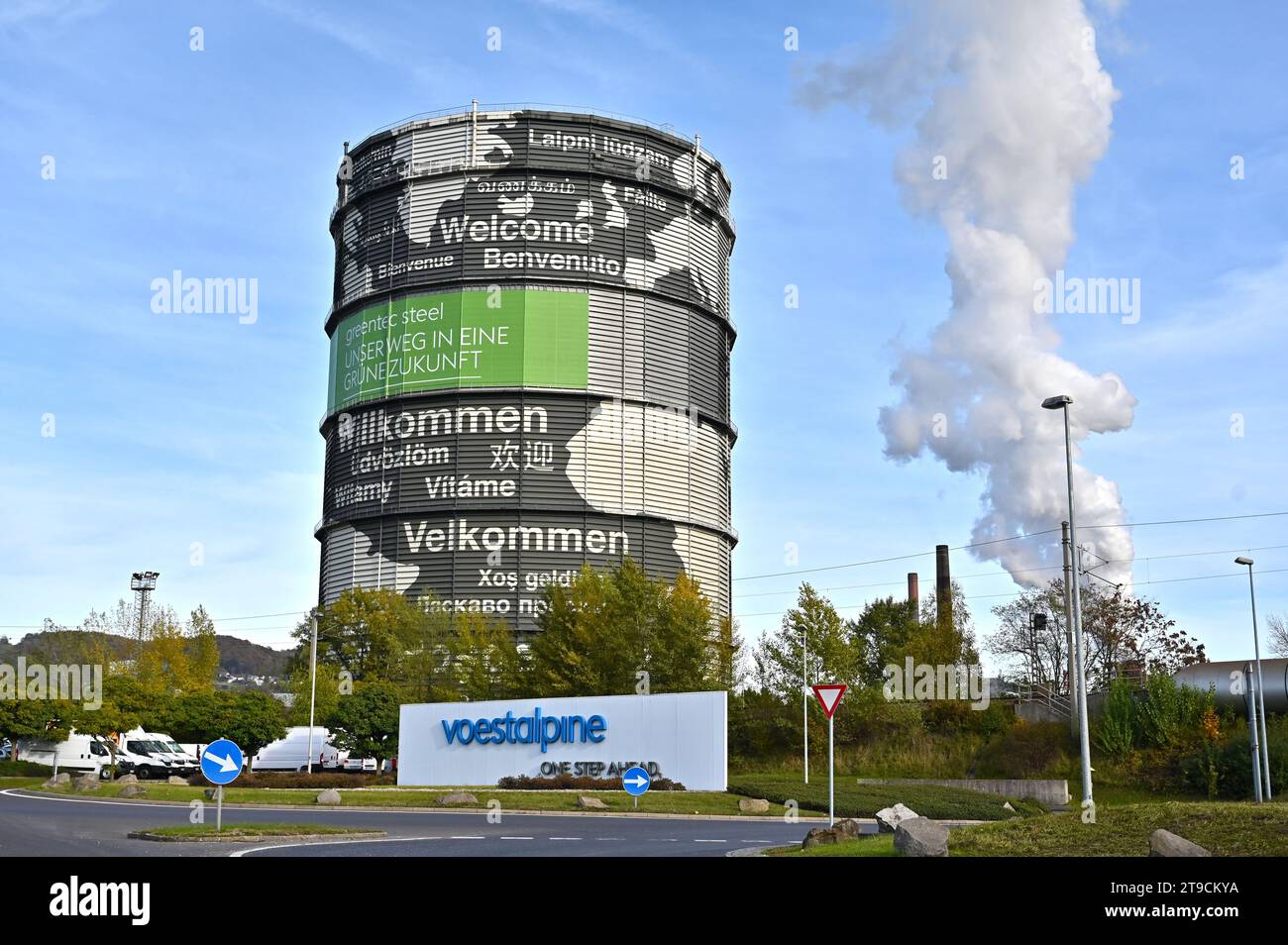 Aciérie Voestalpine à Linz, haute-Autriche Banque D'Images