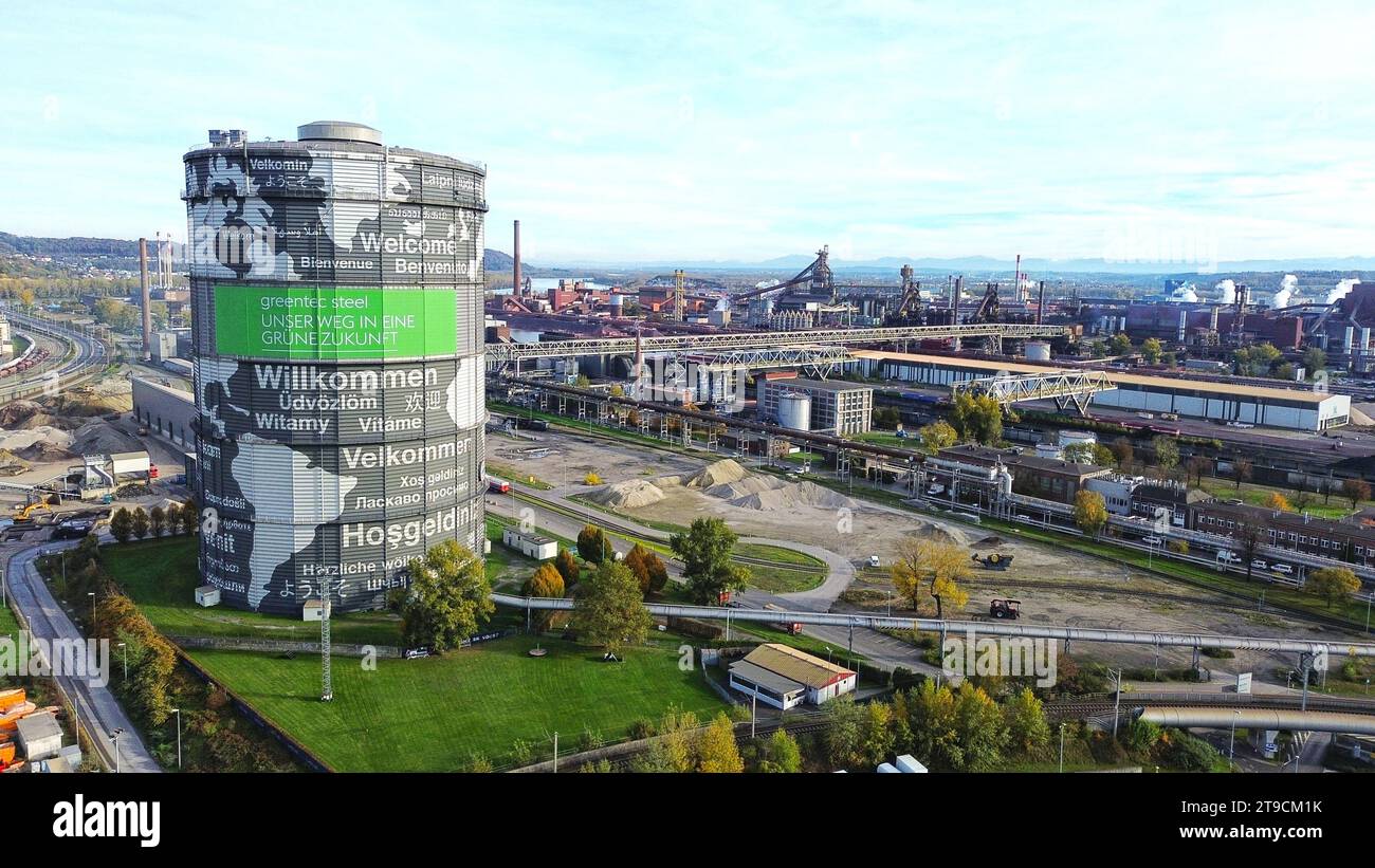 Aciérie Voestalpine à Linz, haute-Autriche Banque D'Images