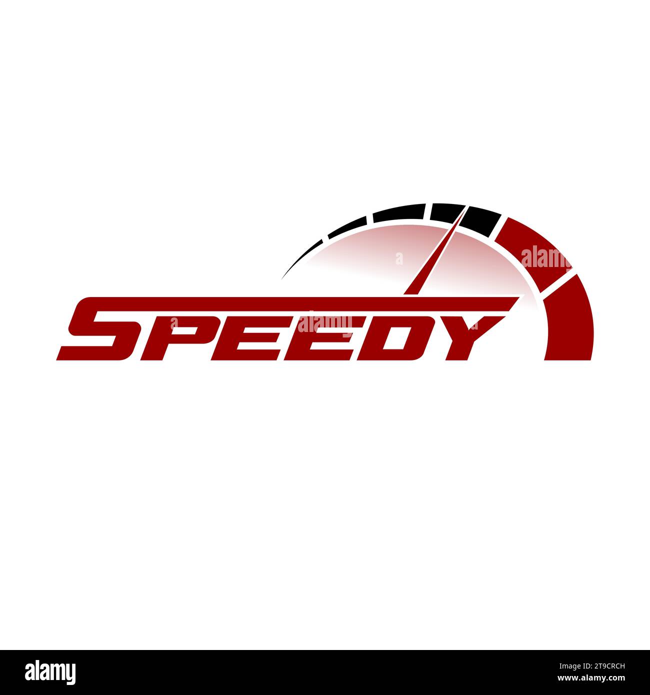 Événement de course logo Top Speed, avec les principaux éléments du compteur de vitesse de modification Illustration de Vecteur