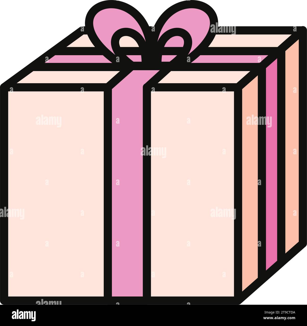 Vecteur d'icône de cadeau de noël coloré Illustration de Vecteur