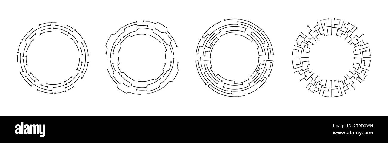 cyber-cercle Illustration de Vecteur