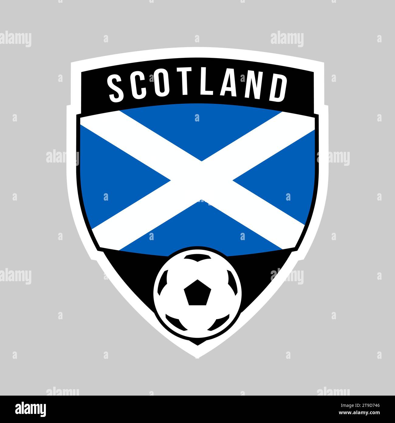 Illustration de l'écusson de l'équipe d'Écosse pour le tournoi de football Illustration de Vecteur