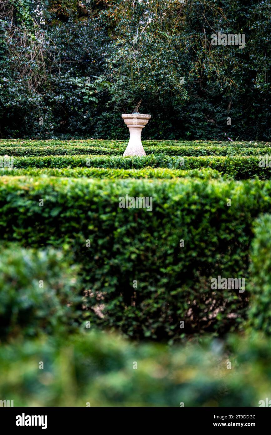 The Maze in Iveagh Gardens conçu au milieu du 19e siècle par Ninian Niven, Dublin, Irlande Banque D'Images