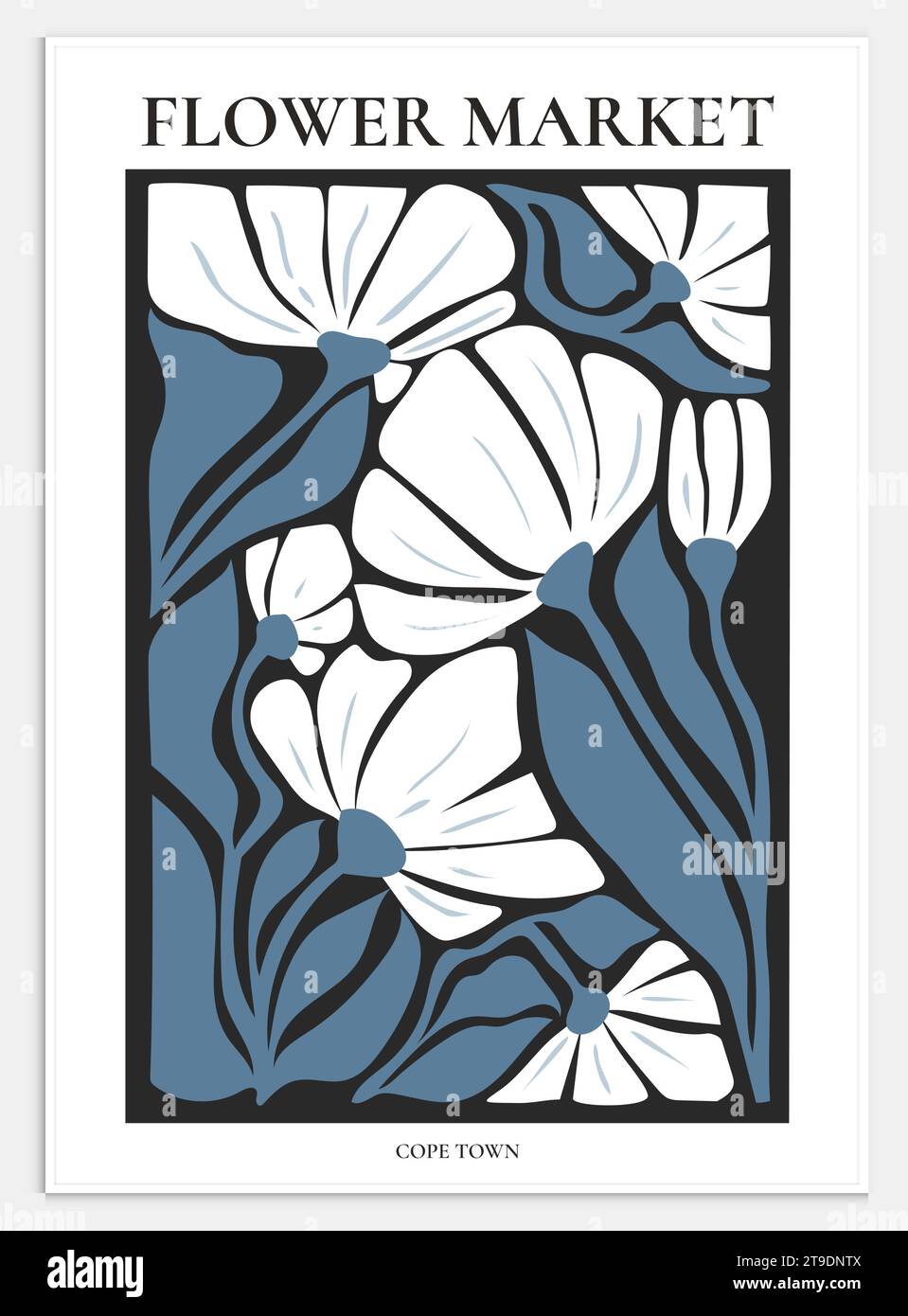 Contient ensemble d'art abstrait dans le style du marché aux fleurs, collection d'art moderne pour la décoration. Vector İllustration Poster. Collection pour l'art à la mode Illustration de Vecteur