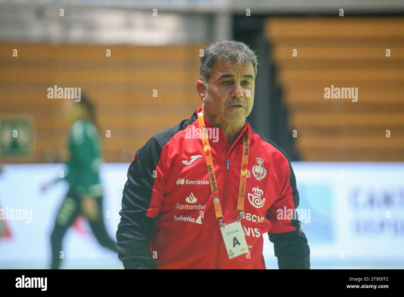 Santander, Cantabrie, Espagne. 24 novembre 2023. Santander, Espagne, le 24 novembre 2023 : l'entraîneur espagnol Ambrosio Martin lors de la 1e Journée du Tournoi international féminin espagnol 2023 entre l'Espagne et le Japon, le 24 novembre 2023, au Palacio de Deportes de Santander, à Santander, Espagne. (Image de crédit : © Alberto Brevers/Pacific Press via ZUMA Press Wire) USAGE ÉDITORIAL SEULEMENT! Non destiné à UN USAGE commercial ! Banque D'Images