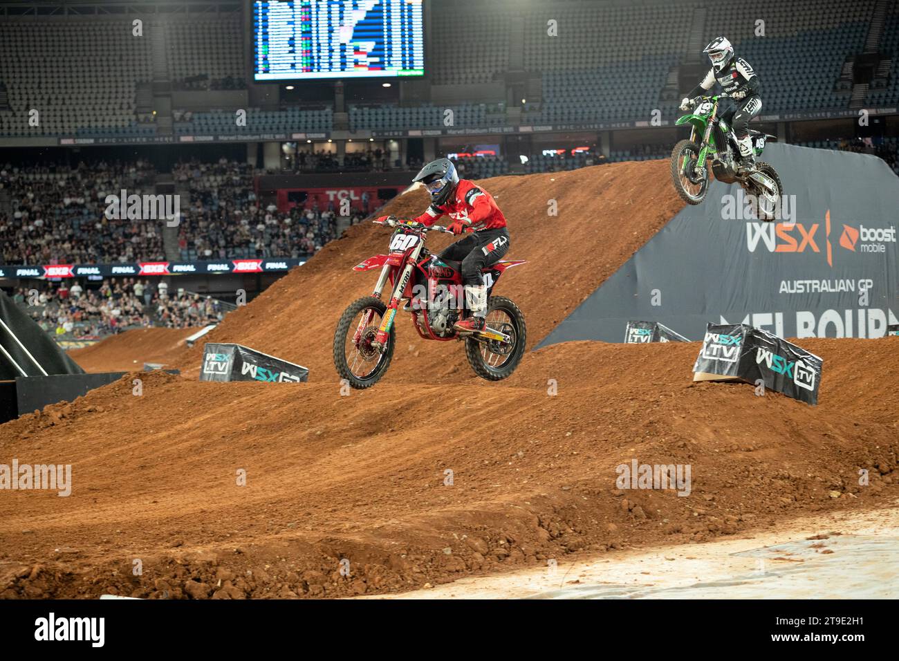 Melbourne, Australie, 24 novembre 2023. Brock Flynn au volant de Gasgas dans la classe SX2 lors du WSX Australian Grand Prix au Marvel Stadium le 24 novembre 2023 à Melbourne, Australie. Crédit : Dave Hewison/Speed Media/Alamy Live News Banque D'Images