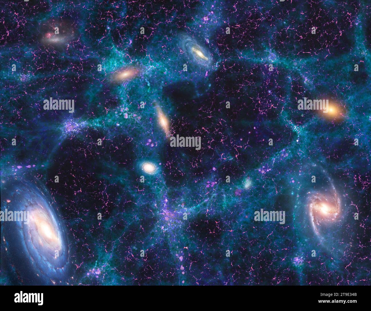 Structure à grande échelle de l'Univers Banque D'Images