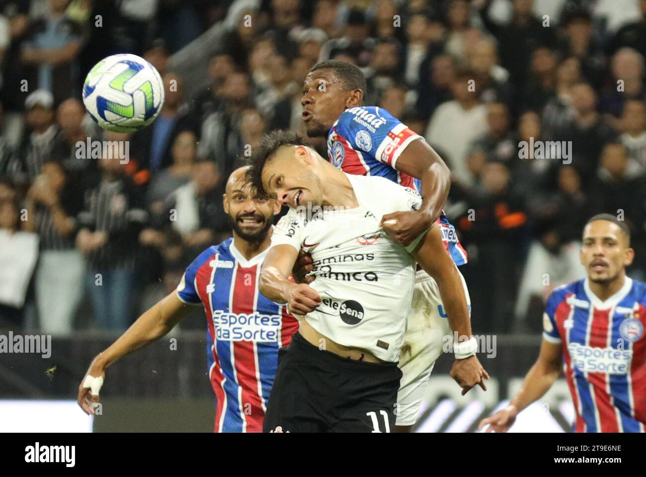 Romero de Corinthians lors du match contre Bahia lors de la 35e manche du Championnat brésilien, à la Neo Química Arena, à l’est de São Paulo, ce vendredi 24e. Crédit : Brazil photo Press/Alamy Live News Banque D'Images