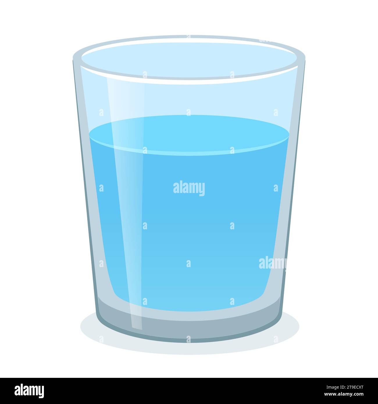 Illustration du dessin de couleur de verre d'eau isolé Illustration de Vecteur