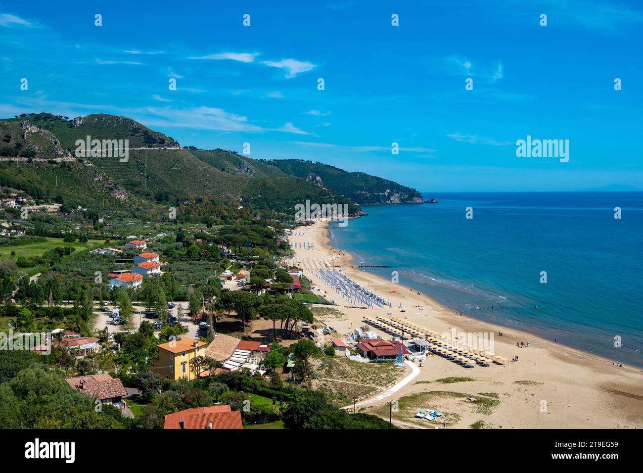 Di Levante Beach - Sperlonga - Italie Banque D'Images