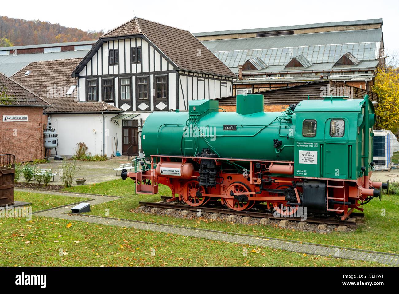 Lokomotive am Hüttenmuseum Thale, Sachsen-Anhalt, Deutschland | Locomotive au Musée de l'aciérie Hüttenmuseum à Thale, Saxe-Anhalt, Allemagne Banque D'Images