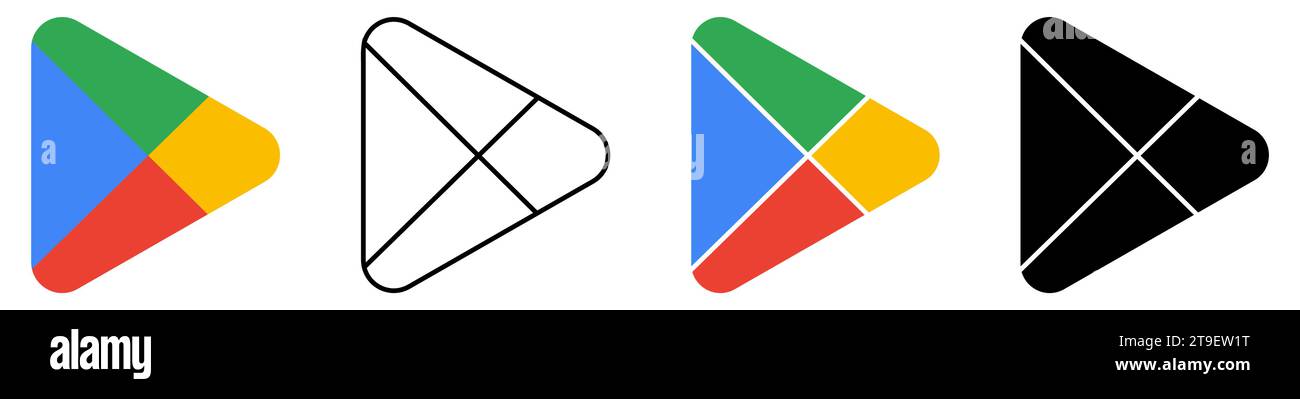 Logo Google Play Store. Design peut être utilisé pour le web et l'application mobile. Illustration vectorielle Illustration de Vecteur