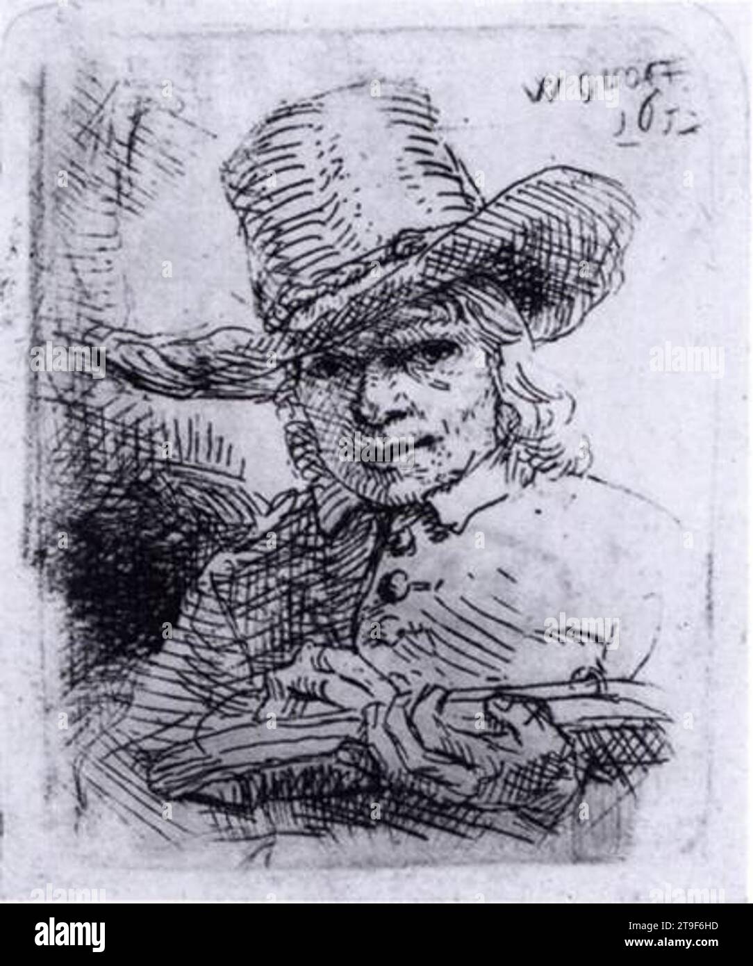 Autoportrait 1652 de Willem Drost Banque D'Images