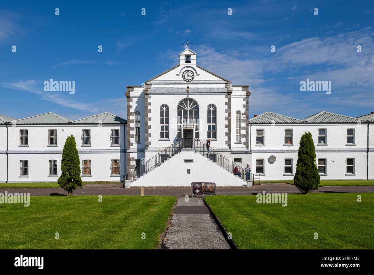Bâtiment Mitchel Hall, connu sous le nom de bloc 'C', qui a été achevé en 1851 par des prisonniers et des civils, sur Spike Island, Cobh, comté de Cork, Irlande. Banque D'Images