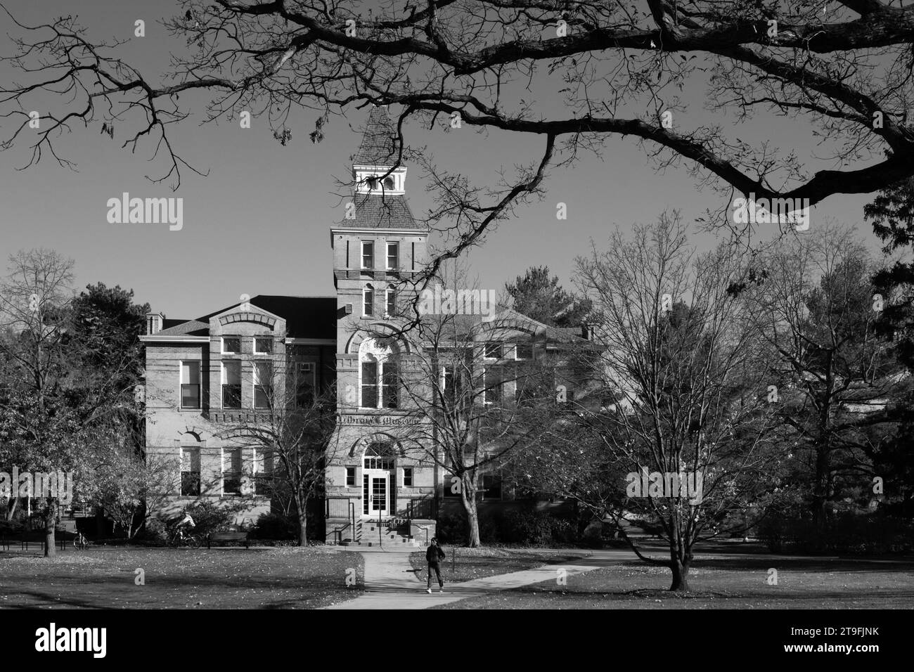 L'ancien bâtiment de la bibliothèque et du musée sur le campus de l'Université d'État du Michigan, East Lansing Michigan USA Banque D'Images