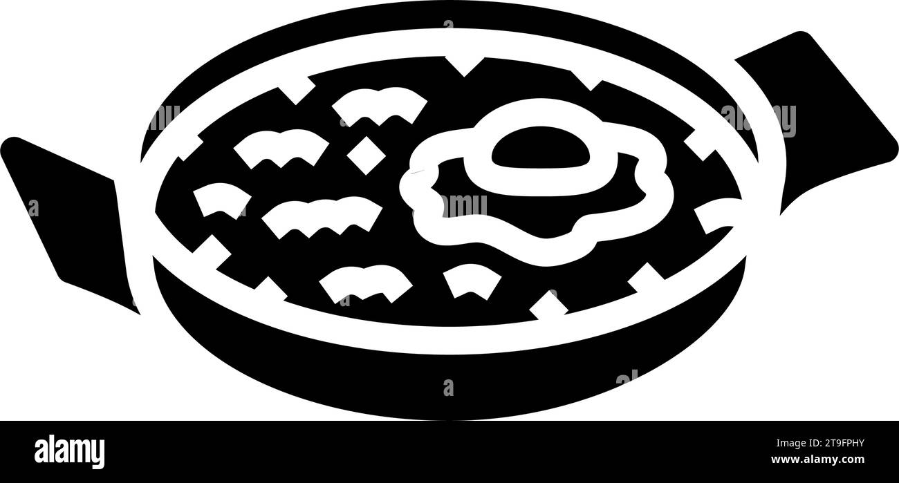illustration vectorielle d'icône de glyphe de cuisine turque menemen Illustration de Vecteur