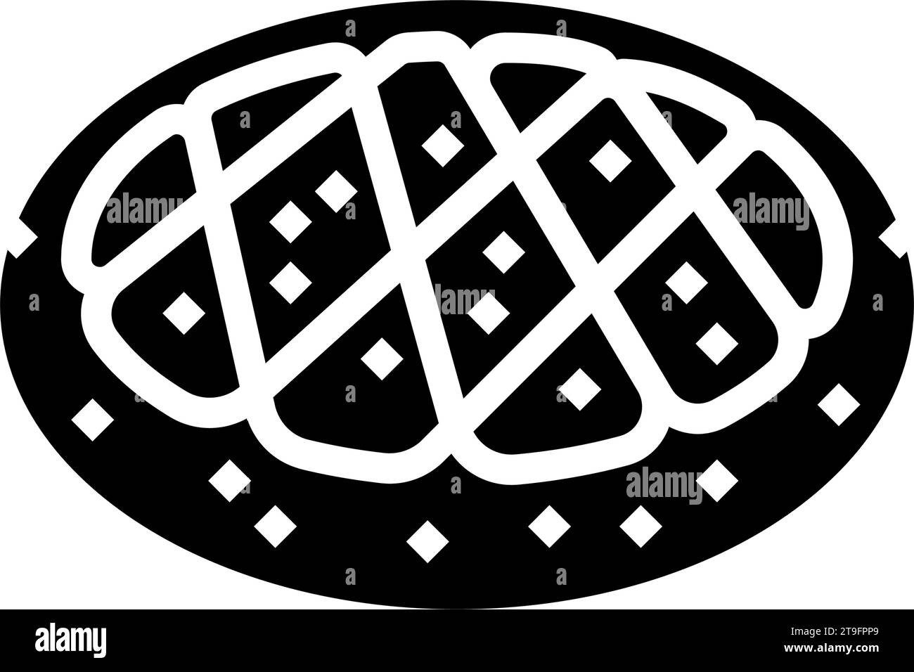 illustration vectorielle d'icône de glyphe de cuisine turque de pain pita Illustration de Vecteur